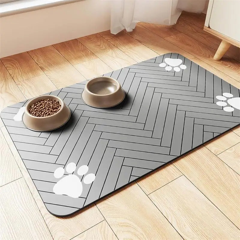 Absorbent Pet Feeding Mat, Quick-Dry
