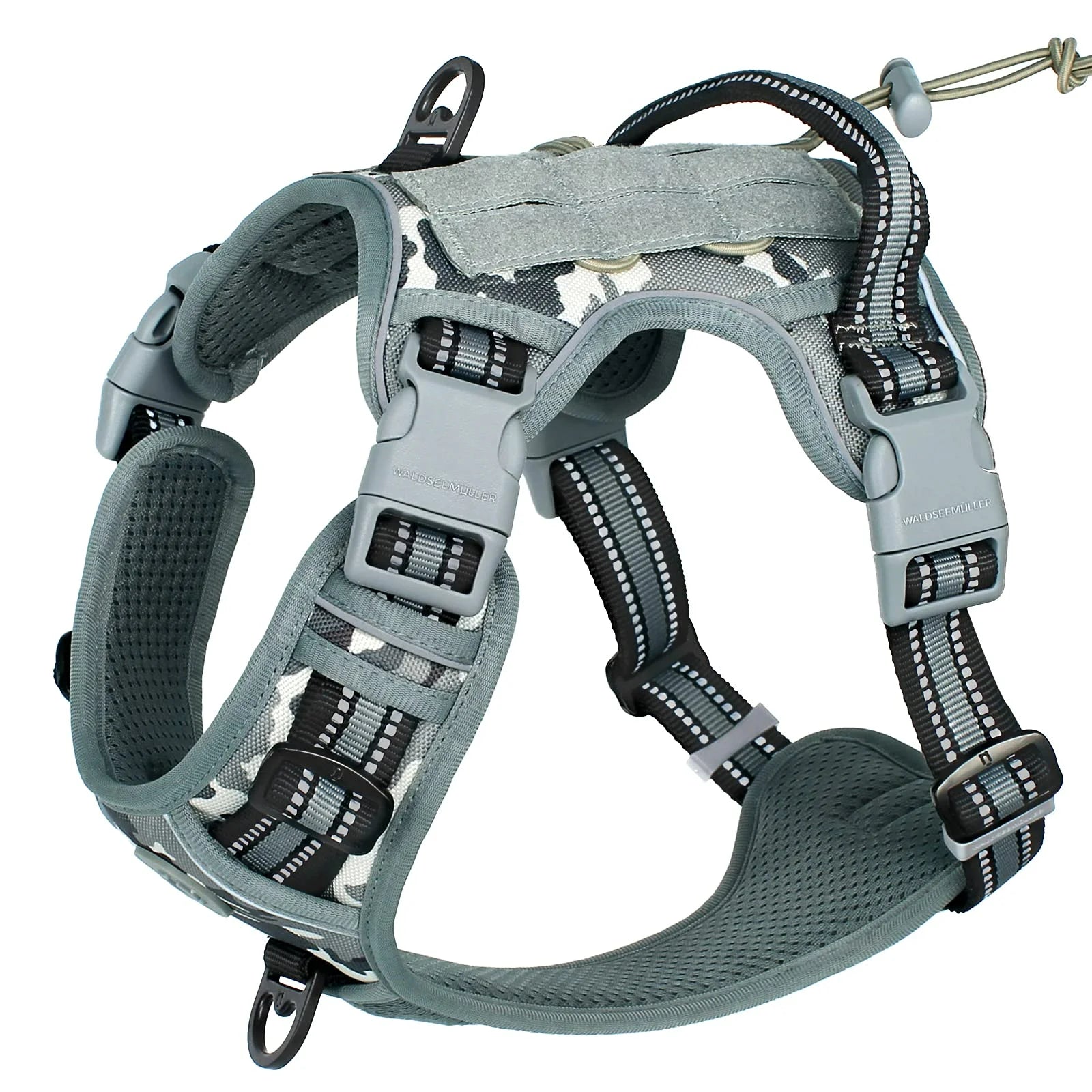 Tactical Dog Harness – No Pull Adjustable MOLLE Vest for Medium & Large Dogs