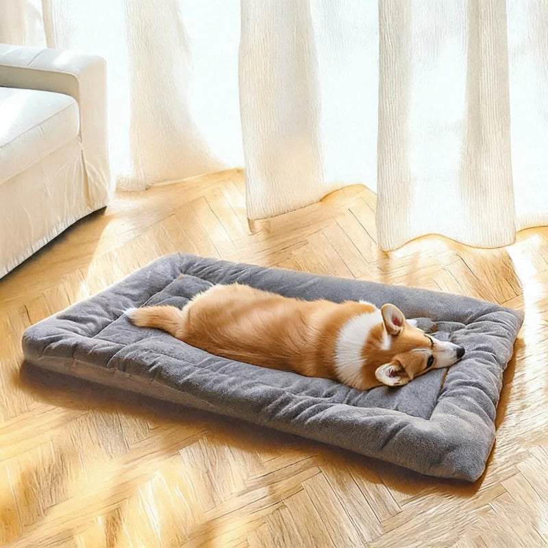 Soft Plush Pet Mat, Grey, 120 x 60 cm (47 x 24 in)