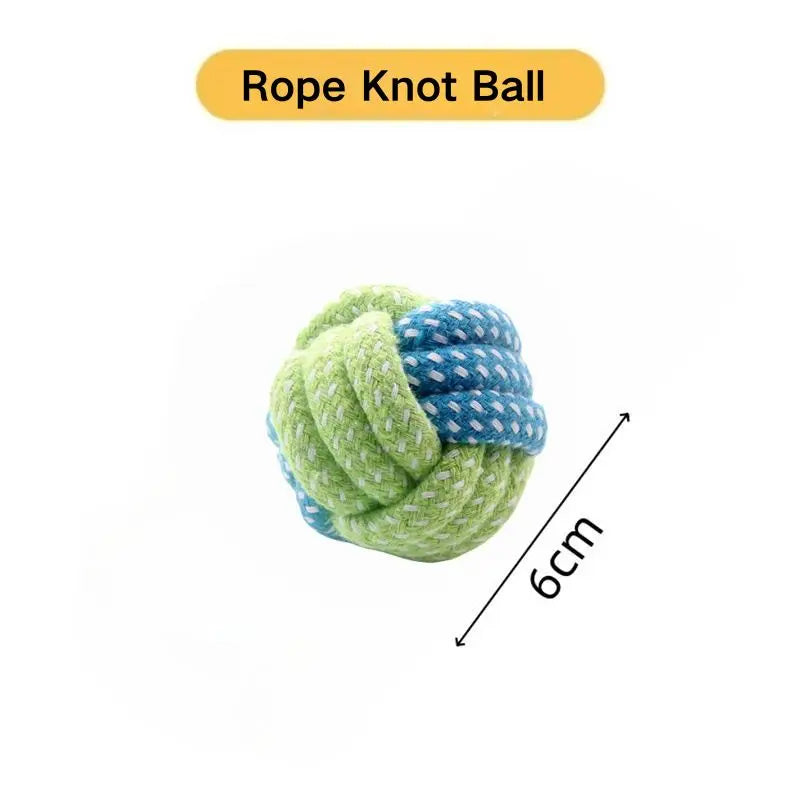 Dog Rope Chew Toys for Small & Medium Dogs, Plant-Dyed Cotton, Teeth Cleaning Toys, Carrot, Corn & Dumbbell Shapes