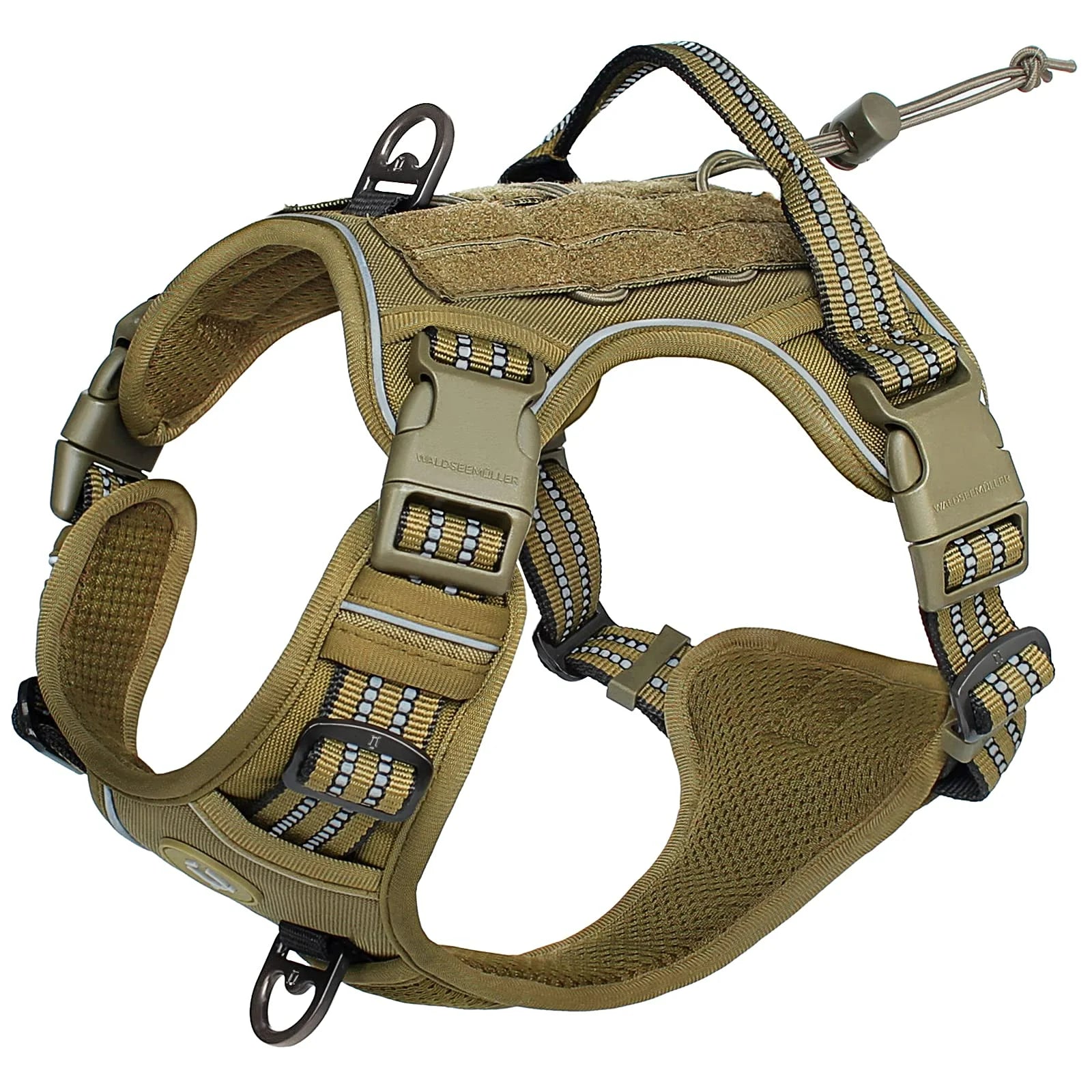 Tactical Dog Harness – No Pull Adjustable MOLLE Vest for Medium & Large Dogs