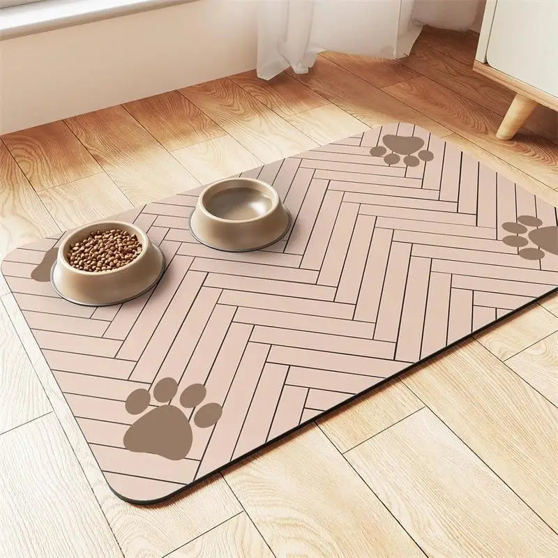 Absorbent Pet Feeding Mat, Quick-Dry