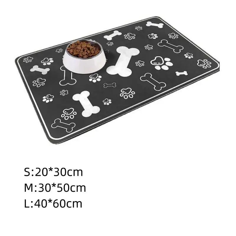 Absorbent Pet Feeding Mat, Quick-Dry