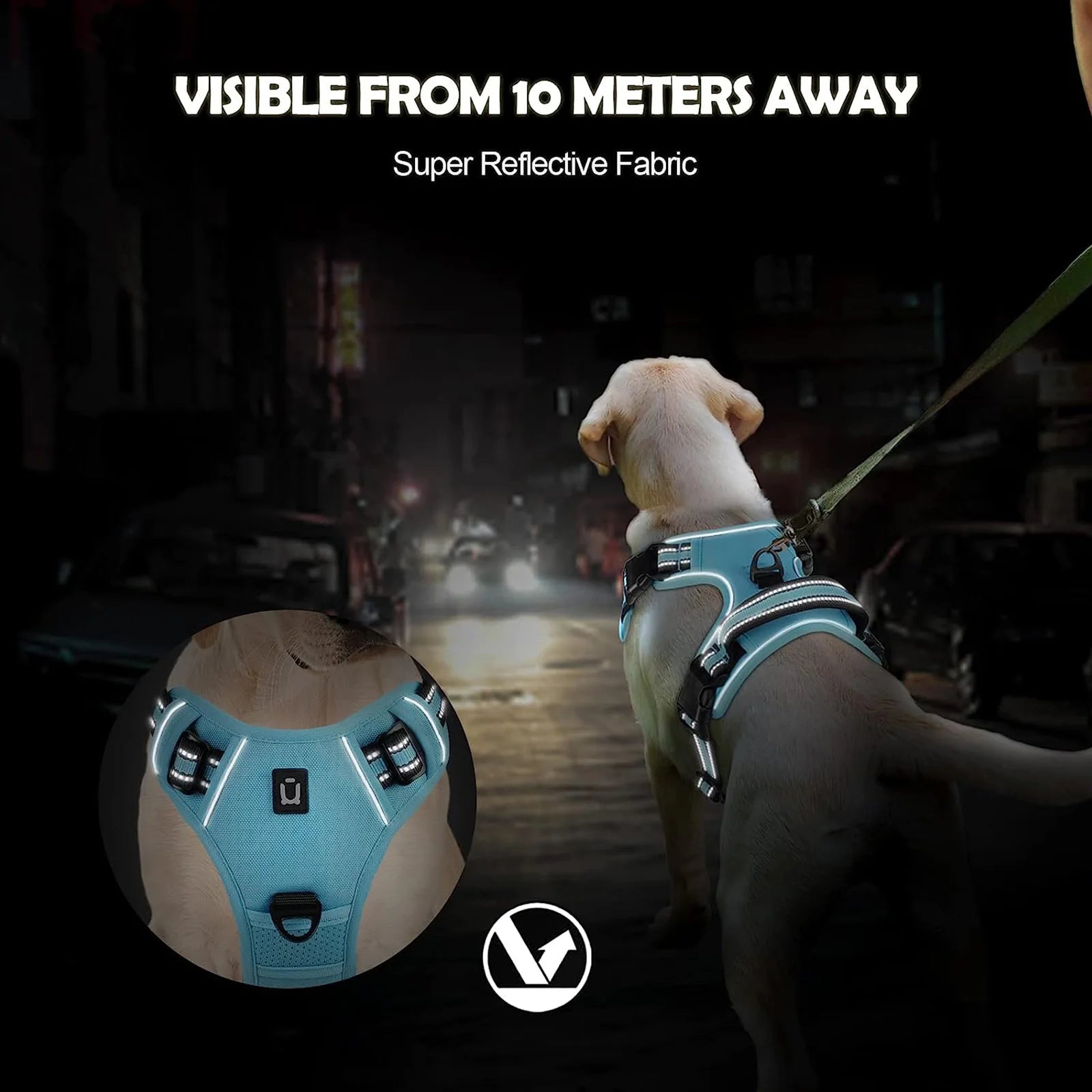 No Pull Dog Harness – Reflective Adjustable Pet Vest with Front Clip & Control Handle