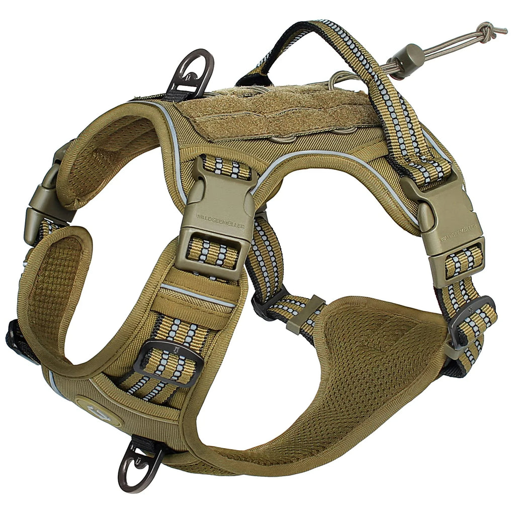 Tactical Dog Harness – No Pull Adjustable MOLLE Vest for Medium & Large Dogs