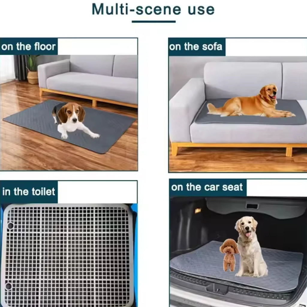 Reusable Washable Pet Pee Pad - Waterproof Absorbent Mat for Dogs - Car Seat, Floor & Sofa Protector