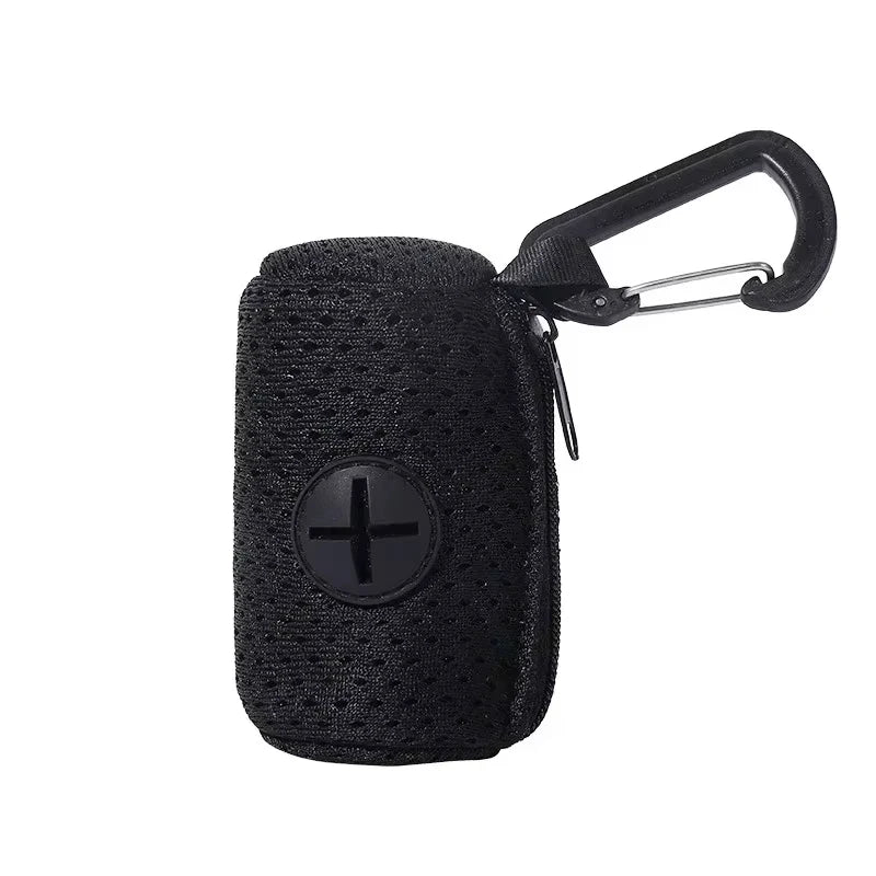 Dog Poop Bag Dispenser – Hanging Poop Bag Holder with Leash Attachment, Includes Bags, Pet Supplies for Walking