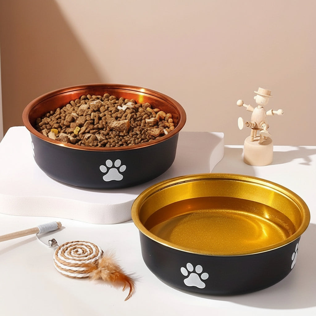 Anti-Slip Stainless Steel Dog Bowls — Food & Water Feeders for Small, Medium & Large Dogs"