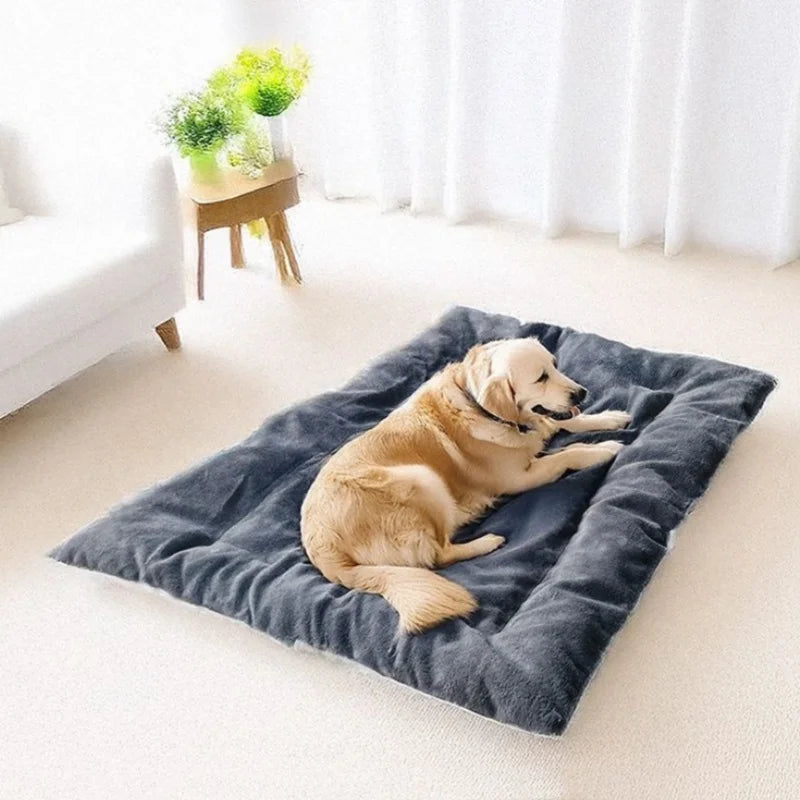 Soft Plush Pet Mat, Grey, 120 x 60 cm (47 x 24 in)