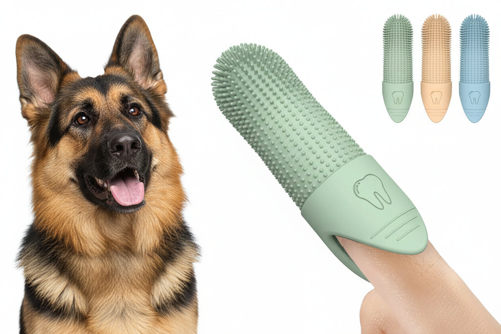 360° Finger Toothbrush for Dogs – Soft Food-Grade Silicone Dental Cleaner