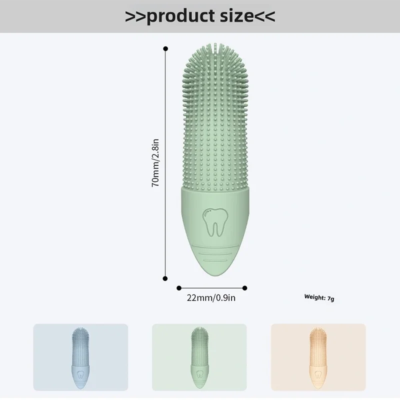 360° Finger Toothbrush for Dogs – Soft Food-Grade Silicone Dental Cleaner