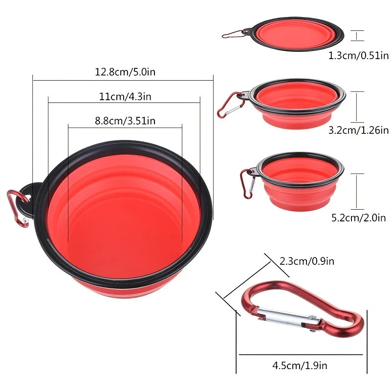 Collapsible Silicone Pet Bowl — Portable Travel Food & Water Bowl for Small Dogs