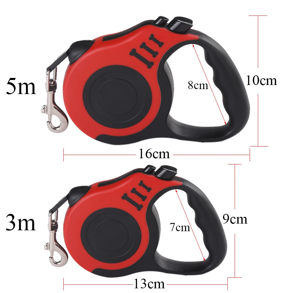 Automatic Retractable Leash for Small Dogs - Heavy Duty Nylon 3m/5m