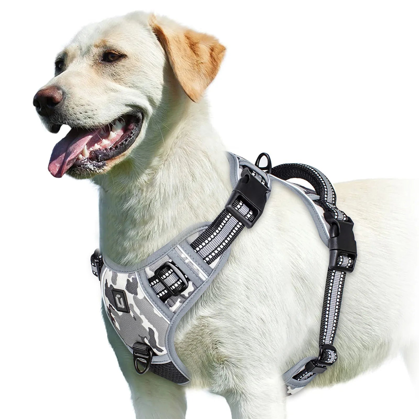 No Pull Dog Harness – Reflective Adjustable Pet Vest with Front Clip & Control Handle