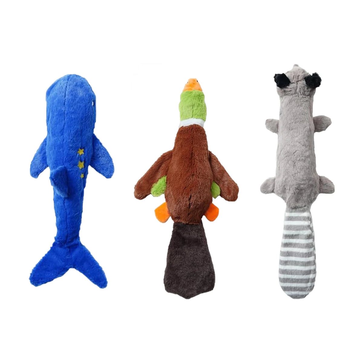 Squeaky Dog Toys No Stuffing, Crinkle Plush Puppy Toys for Small Medium Large Dogs, Interactive Boredom Toys