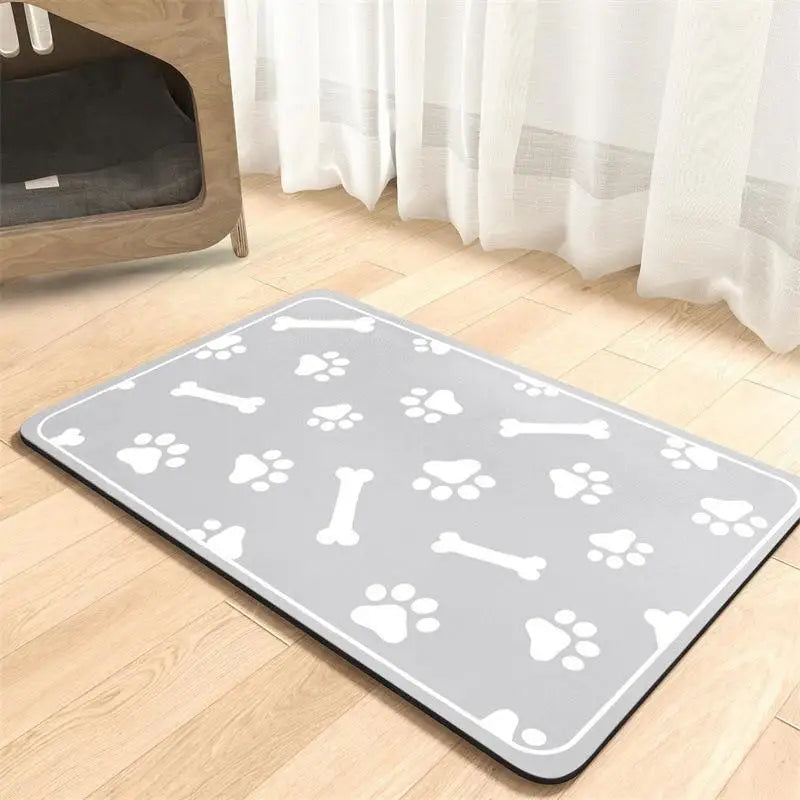 Absorbent Pet Feeding Mat, Quick-Dry