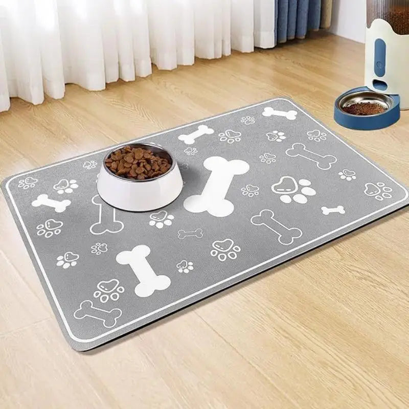 Absorbent Pet Feeding Mat, Quick-Dry