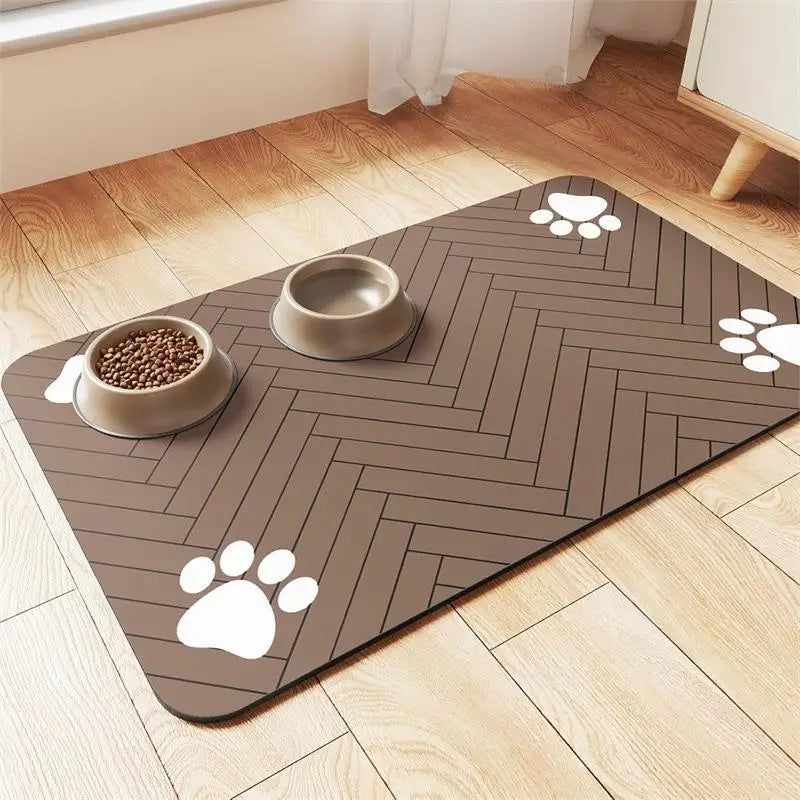 Absorbent Pet Feeding Mat, Quick-Dry